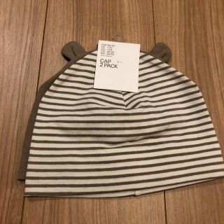 エイチアンドエム(H&M)の【新品・未使用】 H&M ベビーキャップ　2枚セット　タグ付き(帽子)