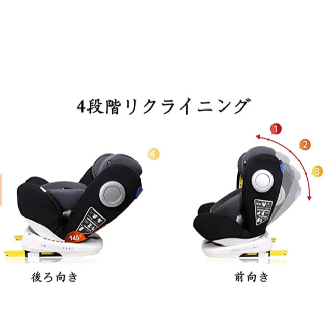 未使用チャイルドシート LETTAS 360° ISOFIX/シートベルト両対応 キッズ/ベビー/マタニティの外出/移動用品(自動車用チャイルドシート本体)の商品写真