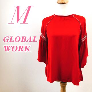 グローバルワーク(GLOBAL WORK)のGLOBAL WORK グローバルワーク 半袖ブラウス  刺繍  ボヘミアン(シャツ/ブラウス(半袖/袖なし))