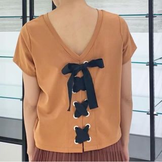 グレースコンチネンタル(GRACE CONTINENTAL)のグレースコンチネンタル　バックレースアップトップ(Tシャツ(半袖/袖なし))