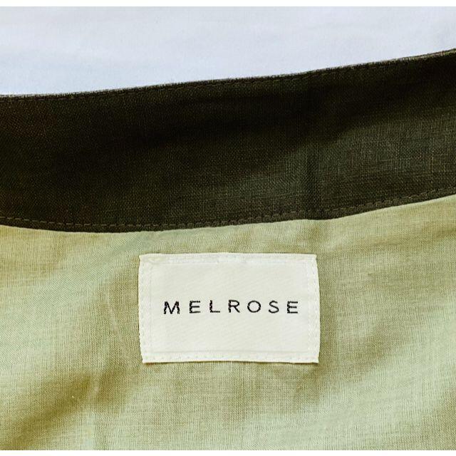 MELROSE(メルローズ)の【ユーズド】【レディースＬ相当】メルローズ　麻ワンピースジャケット レディースのジャケット/アウター(ノーカラージャケット)の商品写真