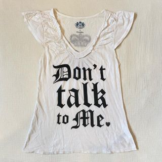 ジューシークチュール(Juicy Couture)のジューシークチュール　半袖　Tシャツ　Pサイズ　白ティー　フリル　ロゴTシャツ(Tシャツ(半袖/袖なし))