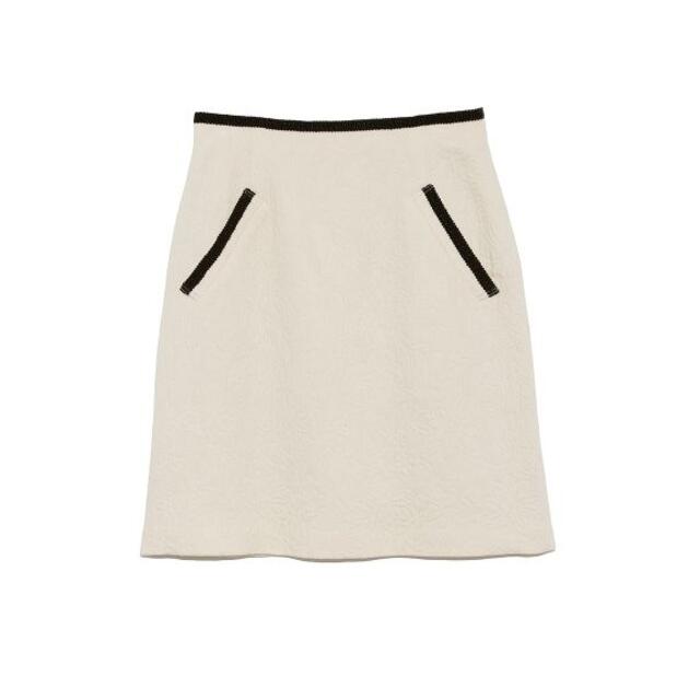 Lily Brown(リリーブラウン)のトリミングミニスカート　ホワイト　０ レディースのスカート(ミニスカート)の商品写真