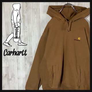 カーハート(carhartt)の【人気モデル】カーハート WIP 即完売 刺繍 ブラウン スウェットパーカー(パーカー)