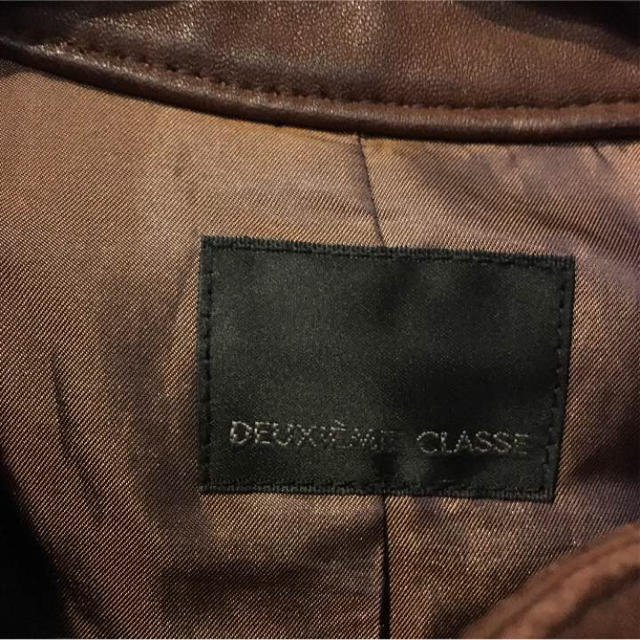 DEUXIEME CLASSE(ドゥーズィエムクラス)のDeuxieme Classeドゥーズィエムクラス✳︎レザーライダース レディースのジャケット/アウター(ライダースジャケット)の商品写真