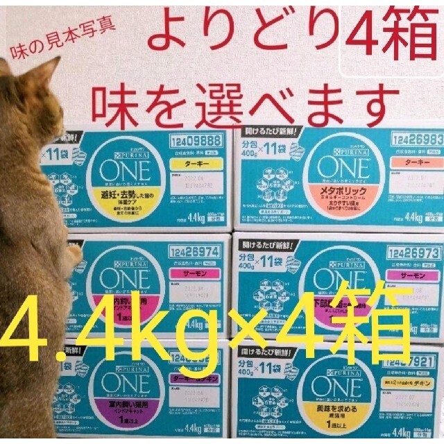 ★よりどり4箱購入ページ1箱4.4kg(400g*11袋)★ピュリナワン 猫