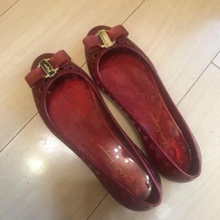 サルヴァトーレフェラガモ(Salvatore Ferragamo)の新品　未使用　フェラガモ　サンダル　ラメ ラバーシューズ 23.5cm(サンダル)