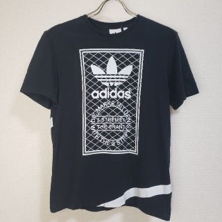 アディダス(adidas)のTM099 古着  adidas アディダス プリント Tシャツ ブラック(Tシャツ/カットソー(半袖/袖なし))