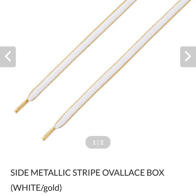 KIXSIX SIDE METALLIC OVALLACE 白金 120cm メンズのアクセサリー(その他)の商品写真