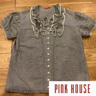 ピンクハウス(PINK HOUSE)のピンクハウス  PINKHOUSE ピコフリル　レース　リボン　ブラウス(シャツ/ブラウス(半袖/袖なし))