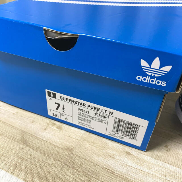 adidas(アディダス)の新品 アディダス スーパースター pure レザー ブラック 24.5スニーカー レディースの靴/シューズ(スニーカー)の商品写真