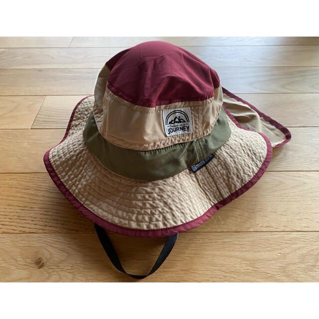 西松屋(ニシマツヤ)のkids 帽子　ハット　サンシールドハット　サイズ54cm ベージュオリーブ キッズ/ベビー/マタニティのこども用ファッション小物(帽子)の商品写真
