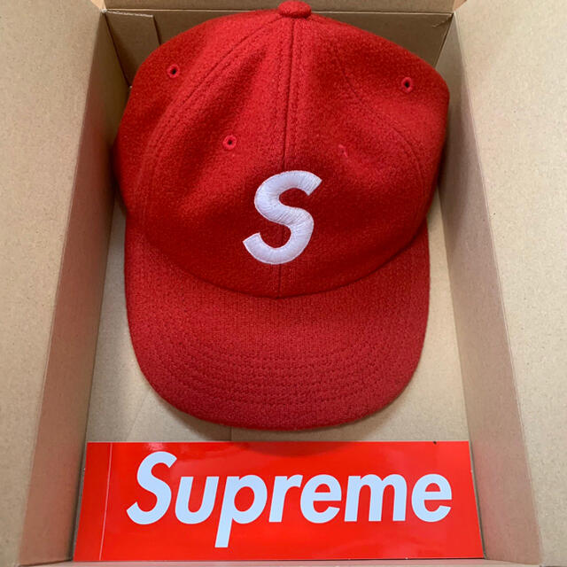 supreme S Logo Cap Red