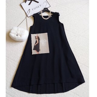 フォクシー(FOXEY)のFOXEY❤42『Summer Black Mini Dress』ブラック(ひざ丈ワンピース)