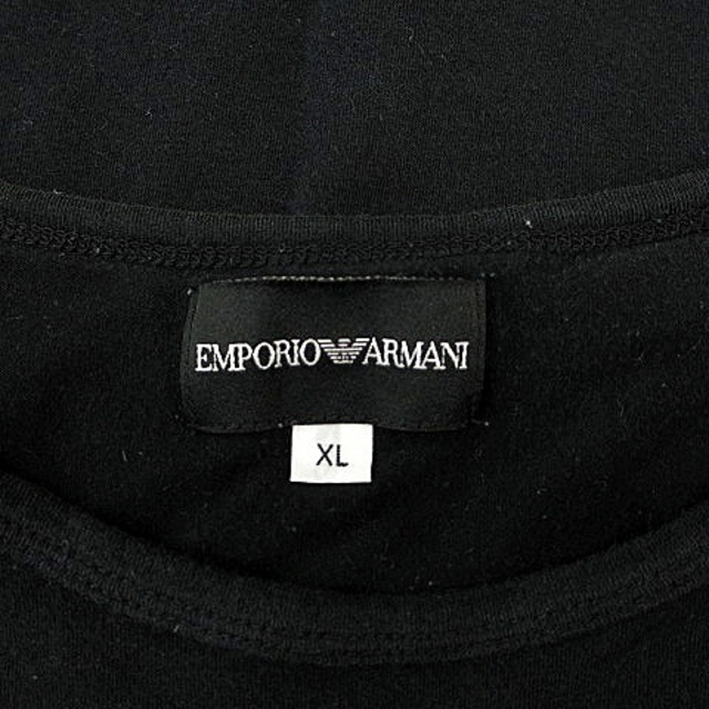 エンポリオアルマーニ ロンTシャツ カットソー ロゴ プリント 長袖 黒 XL