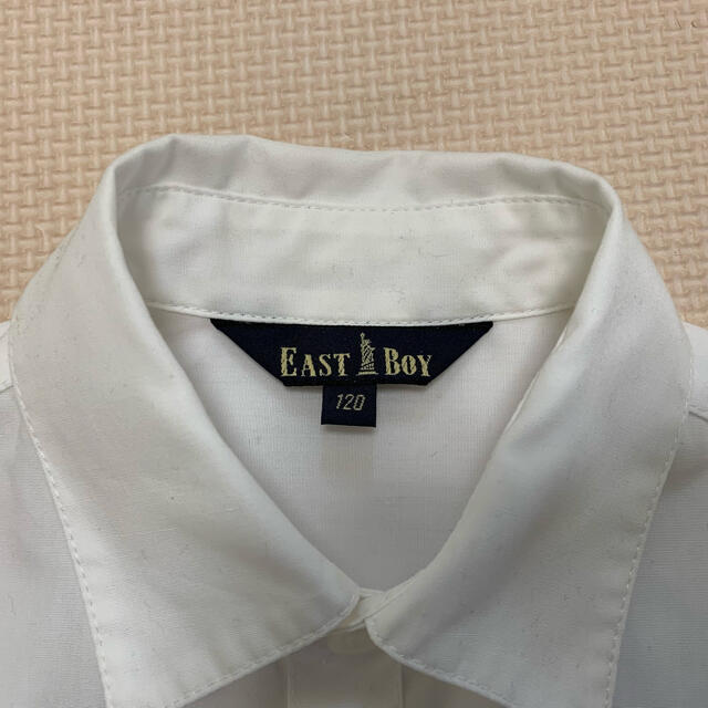 EASTBOY(イーストボーイ)の中古☆Yシャツ☆EAST BOY ☆120㎝☆白☆子供 キッズ/ベビー/マタニティのキッズ服女の子用(90cm~)(ブラウス)の商品写真