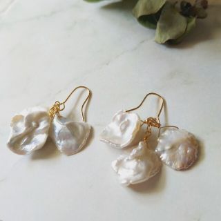 再販＊ケシパール ３枚花びらピアス１4Kgf(ピアス)