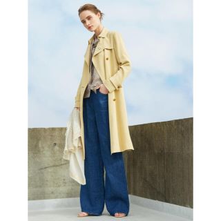 theory luxe とろみトレンチコート（カーキ）