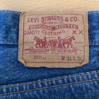 リーバイス(Levi's)のリーバイス501XX W34 USA 80s 脇割りヴィンテージ  (デニム/ジーンズ)