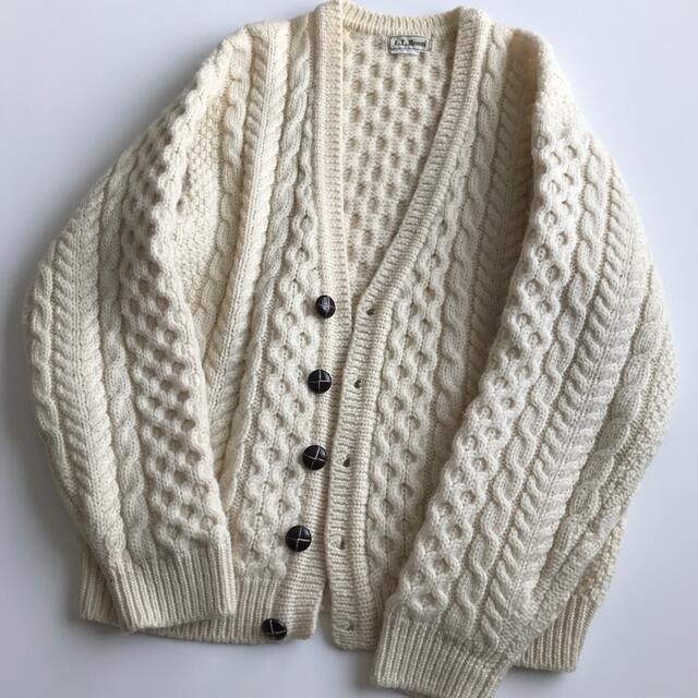 L.L.Bean エルエルビーン 90'Sケーブル ニット カーディガン アラン