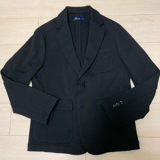 FRED PERRY パイピング テーラード ジャケット バッジ付　黒　M