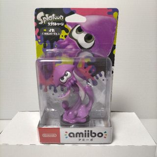 ニンテンドウ(任天堂)のイカ(ネオンパープル) スプラトゥーン amiibo 未開封(ゲームキャラクター)