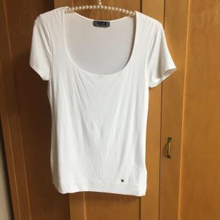 ルスーク(Le souk)の【美品】ルスーク　ホワイトTシャツ　38(Tシャツ(半袖/袖なし))