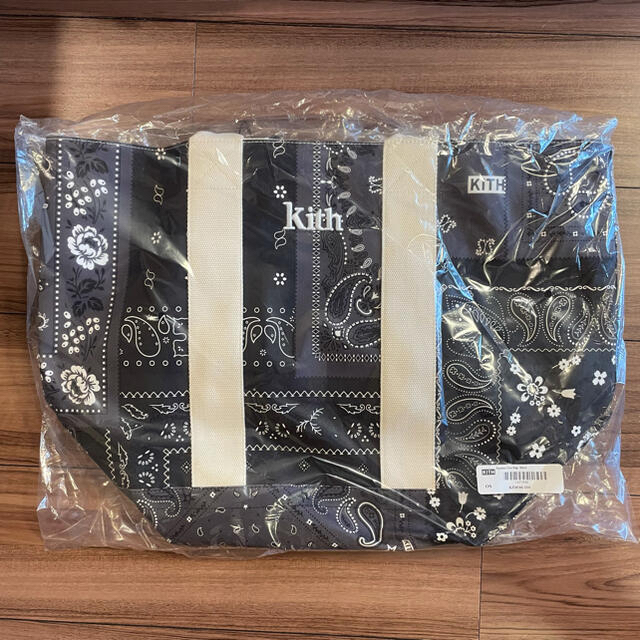 新品 kith bandana tote bag black paisleyトートバッグ