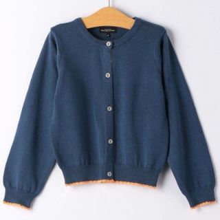 ユナイテッドアローズ(UNITED ARROWS)のサイズ125【キッズ】コットンニット フラワー クルミボタン カーディガン(カーディガン)