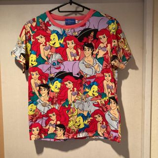 ディズニー(Disney)のディズニー アリエル総柄 Tシャツ(Tシャツ/カットソー)