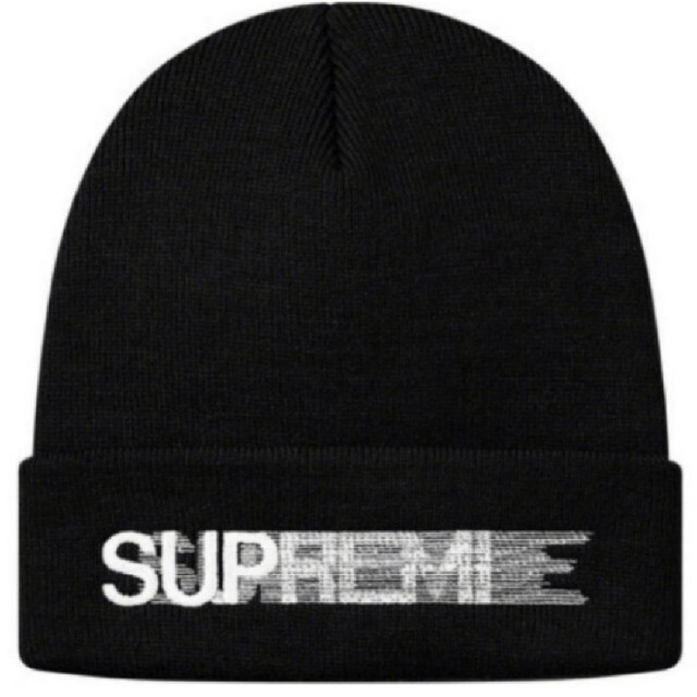 Supreme motionlogo beanie モーションロゴ 黒 ビーニー