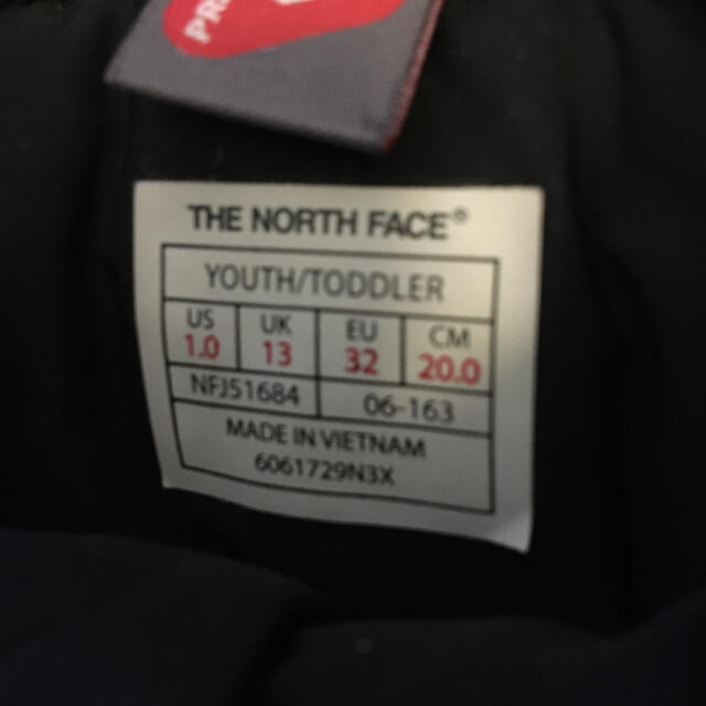 THE NORTH FACE(ザノースフェイス)のTHE NORTH FACE ヌプシブーティーウール size20 キッズ/ベビー/マタニティのキッズ靴/シューズ(15cm~)(ブーツ)の商品写真