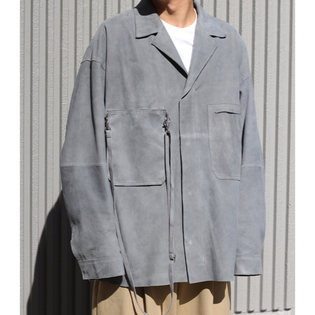 期間限定出品　yoke suede cut off shirt jacket メンズのジャケット/アウター(テーラードジャケット)の商品写真