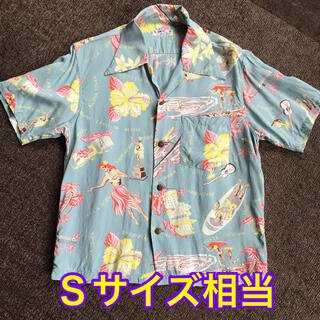 サンサーフ(Sun Surf)のSUN SURF アロハシャツ　レディース　水色　ピンク　ココナッツボタン(シャツ/ブラウス(半袖/袖なし))
