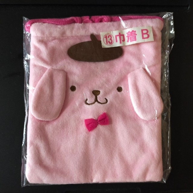 ポムポムプリン(ポムポムプリン)の専用　ポムポムプリン　一番くじ　巾着ピンク　新品 エンタメ/ホビーのおもちゃ/ぬいぐるみ(キャラクターグッズ)の商品写真