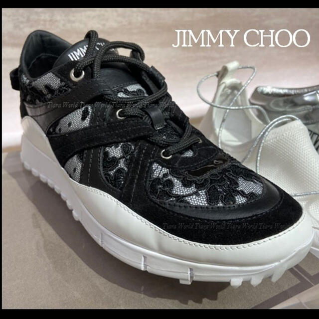 235cmカラーJIMMY CHOO ジミーチュウ レーススニーカー