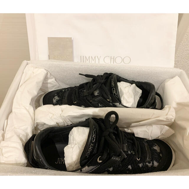 JIMMY CHOO(ジミーチュウ)のJIMMY CHOO ジミーチュウ レーススニーカー レディースの靴/シューズ(スニーカー)の商品写真