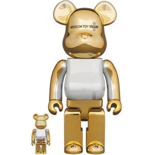 メディコムトイ(MEDICOM TOY)のBE@BRICK GOLD CHROME 100% & 400% ベアブリック(その他)