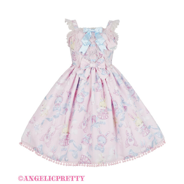 Angelic Pretty(アンジェリックプリティー)のmoco moco bunnys 3点セット レディースのワンピース(ひざ丈ワンピース)の商品写真