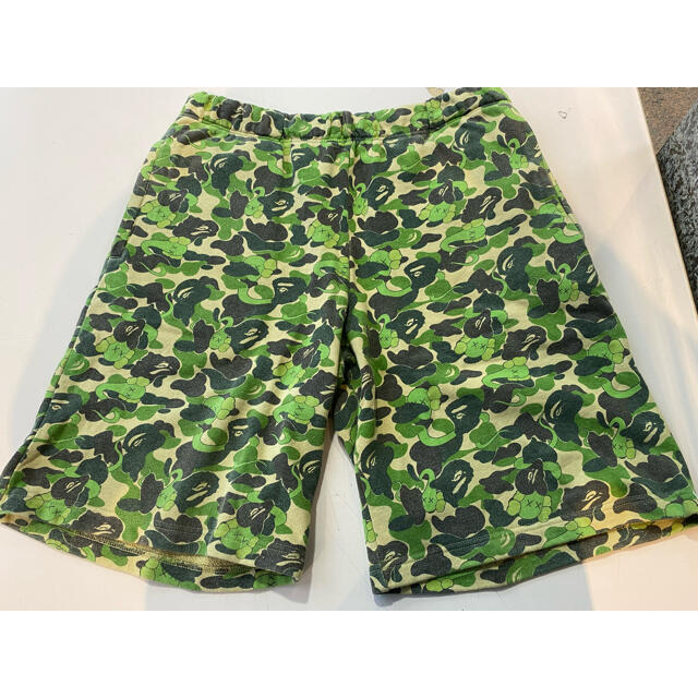 メンズAPE KAWS ABC CAMO SWEAT SHORTS L