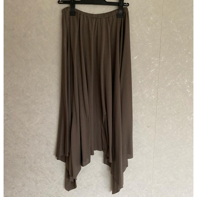 AULA AILA(アウラアイラ)のアウラアイラ グレー系 変形 ロングスカート サイズ0 レディースのスカート(ロングスカート)の商品写真