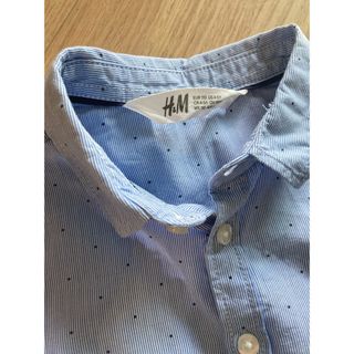 エイチアンドエム(H&M)のH&M ドット柄シャツ　フォーマル　110サイズ(ドレス/フォーマル)