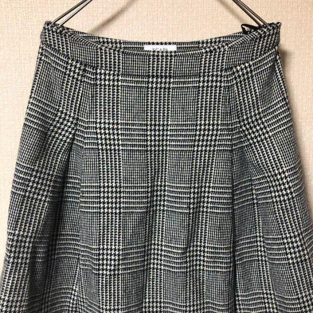 SCAPA スキャパ 日本製 チェック柄 スカート ひざ丈スカート