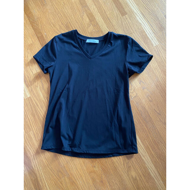 AZUL by moussy(アズールバイマウジー)の美品 AZUL by moussy Vネック カットソー ブラック S メンズのトップス(Tシャツ/カットソー(半袖/袖なし))の商品写真