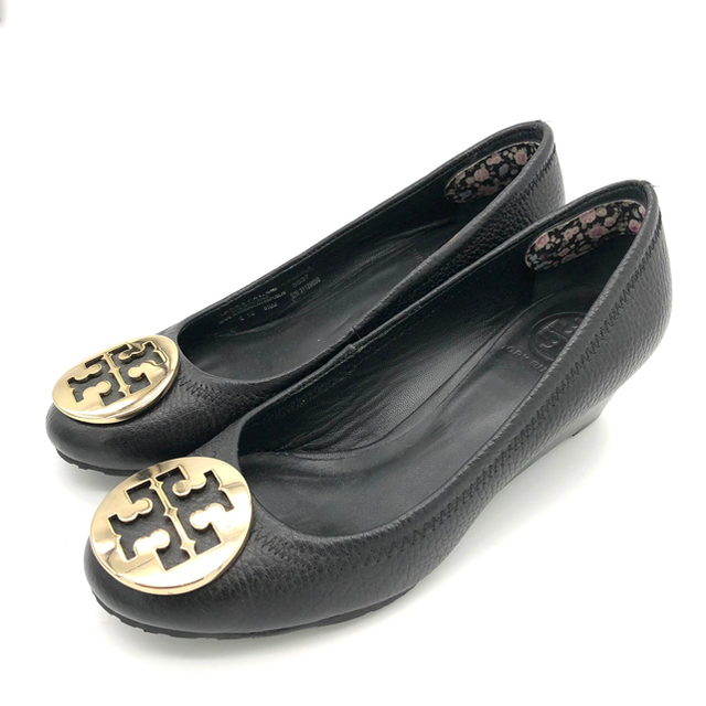 【美品】TORY BURCH トリーバーチ ウェッジソール パンプス 黒