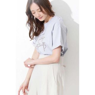 ジルバイジルスチュアート(JILL by JILLSTUART)のユルロゴTシャツ　ブルー(Tシャツ/カットソー(半袖/袖なし))