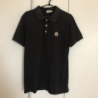 モンクレール(MONCLER)の【中古】モンクレール　ポロシャツ  M  ブラック(ポロシャツ)