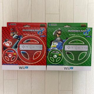 ウィーユー(Wii U)のニンテンドー　Wii U マリオカートハンドル　マリオ　ルイージ　セット(その他)