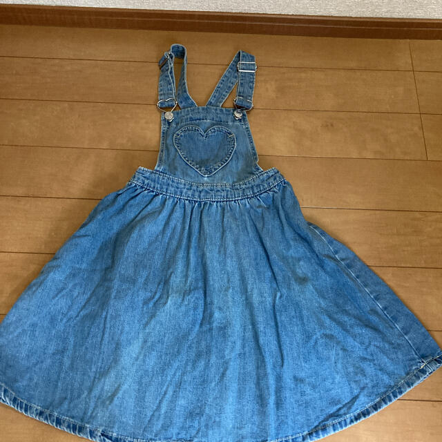 H&M(エイチアンドエム)のh&m デニム  サロペット キッズ/ベビー/マタニティのキッズ服女の子用(90cm~)(ワンピース)の商品写真