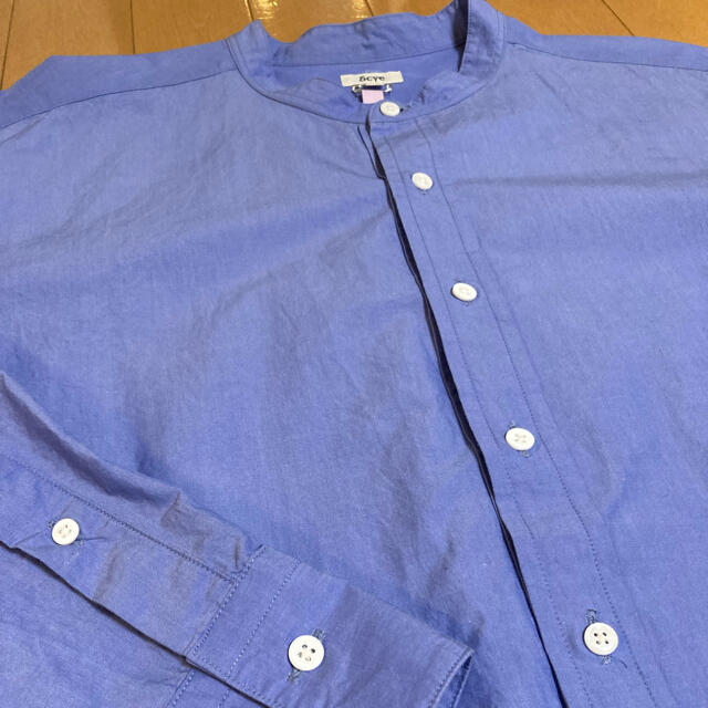 Scye(サイ)のSCYE プルオーバーバンドカラーシャツ　サイズ38 フレンチブルー メンズのトップス(シャツ)の商品写真